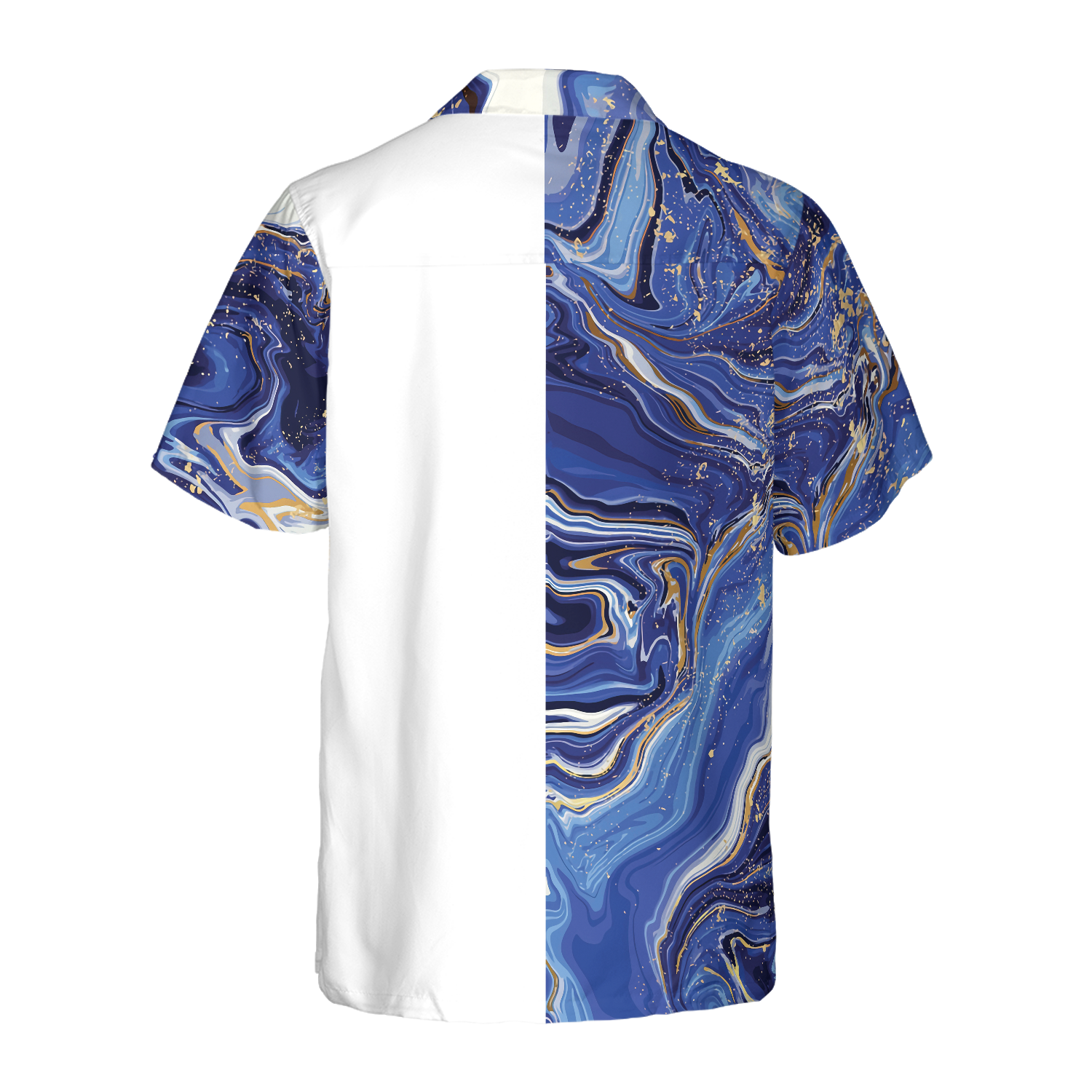 Blue Marble And Gold Golfaholic Hawaiian Shirt, Best Gift For lover, Friend, Family