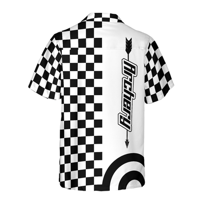 Checkerboard Style Archery Hawaiian Shirt, Best Gift For lover, Friend, Family