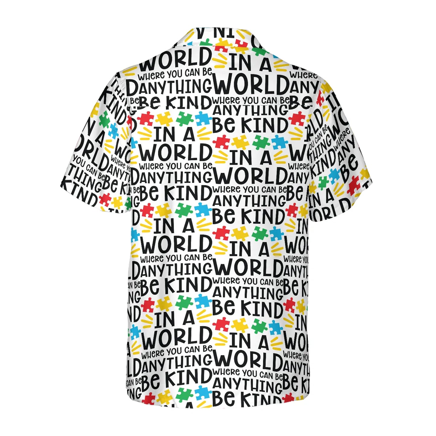 Be Kind Autism Multicolor Puzzle Hawaiian Shirt, 3D Puzzle Aloha Shirt, Perfect Gift For Lovers, Friends, Husband, Boyfriend, Family