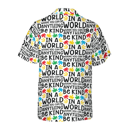 Be Kind Autism Multicolor Puzzle Hawaiian Shirt, 3D Puzzle Aloha Shirt, Perfect Gift For Lovers, Friends, Husband, Boyfriend, Family