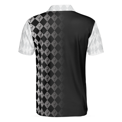 Golf Weapons Of Grass Destruction Short Sleeve Men Polo Shirt, Black And White Golf Shirt For Men, Best Gift For Golfers