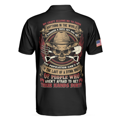 American Flag Farmer Men Polo Shirt, Farmer My Craft Allows Me To Farm Anything In The World Shirt For Men