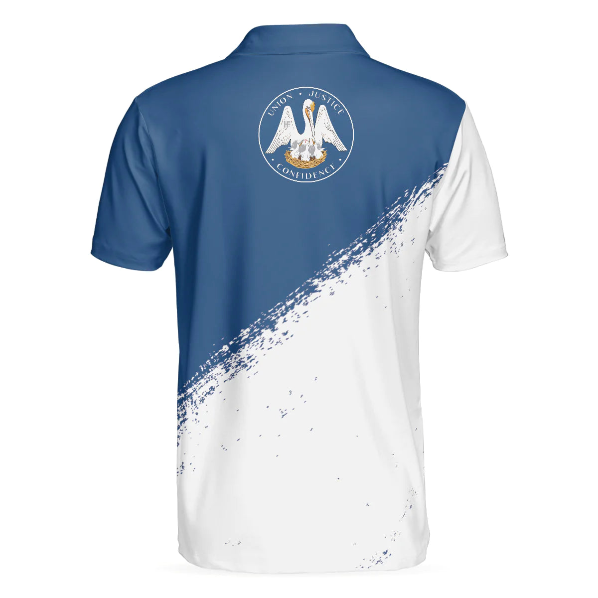 Men Polo Shirt - Louisiana State And Map Short Sleeve Polo Shirt - Cool Lousiana Flag Shirt For Men