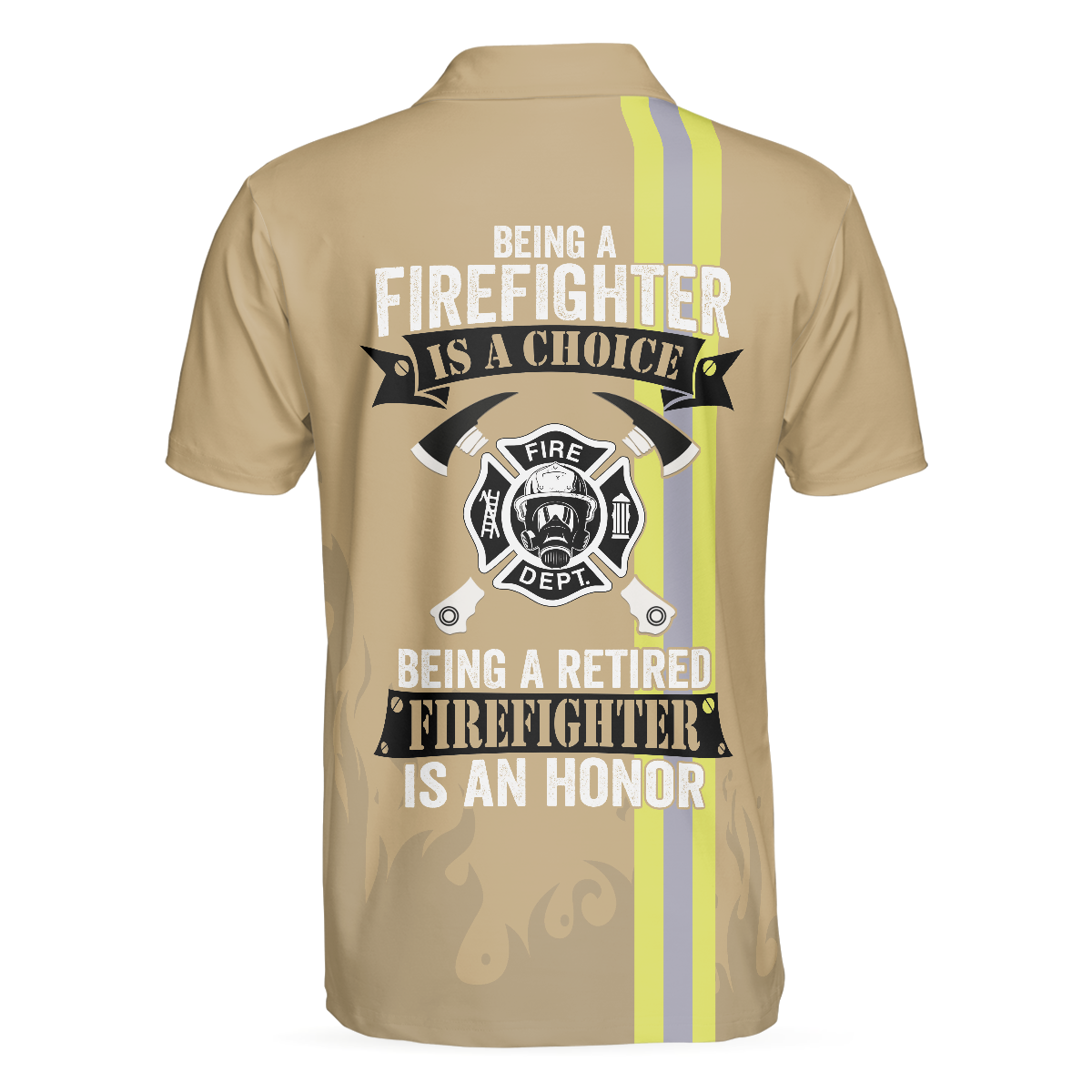 Retired Firefighter Men Polo Shirt, Being A Firefighter Is A Choice Short Sleeve Polo Shirt, Best Firefighter Shirt For Men, Gift Idea For Firefighter