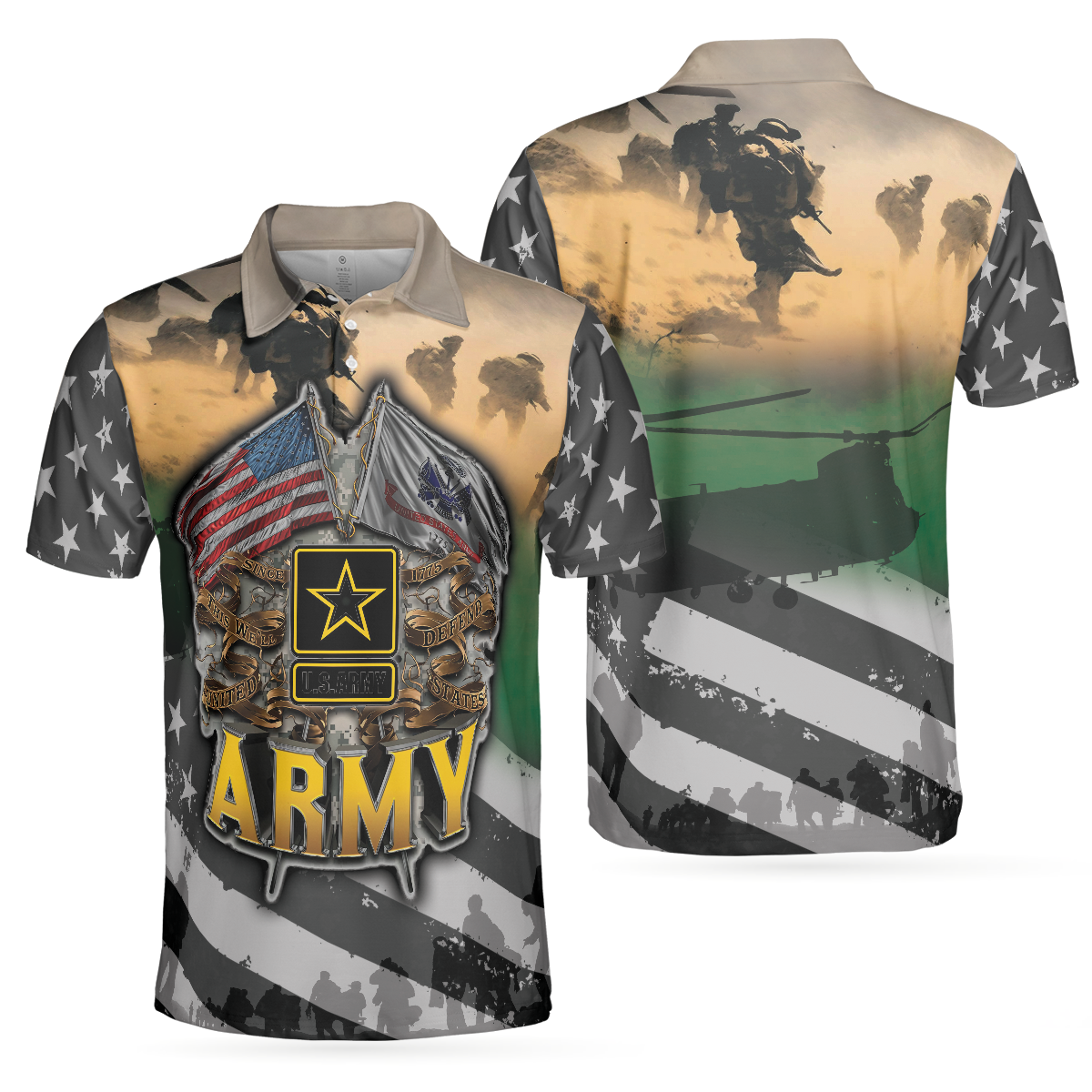 Veteran Proudly Served The US Army Veteran Polo Shirt, Proud US Army Veteran Shirt For Men, Veteran Gift - Perfect Gift For Men