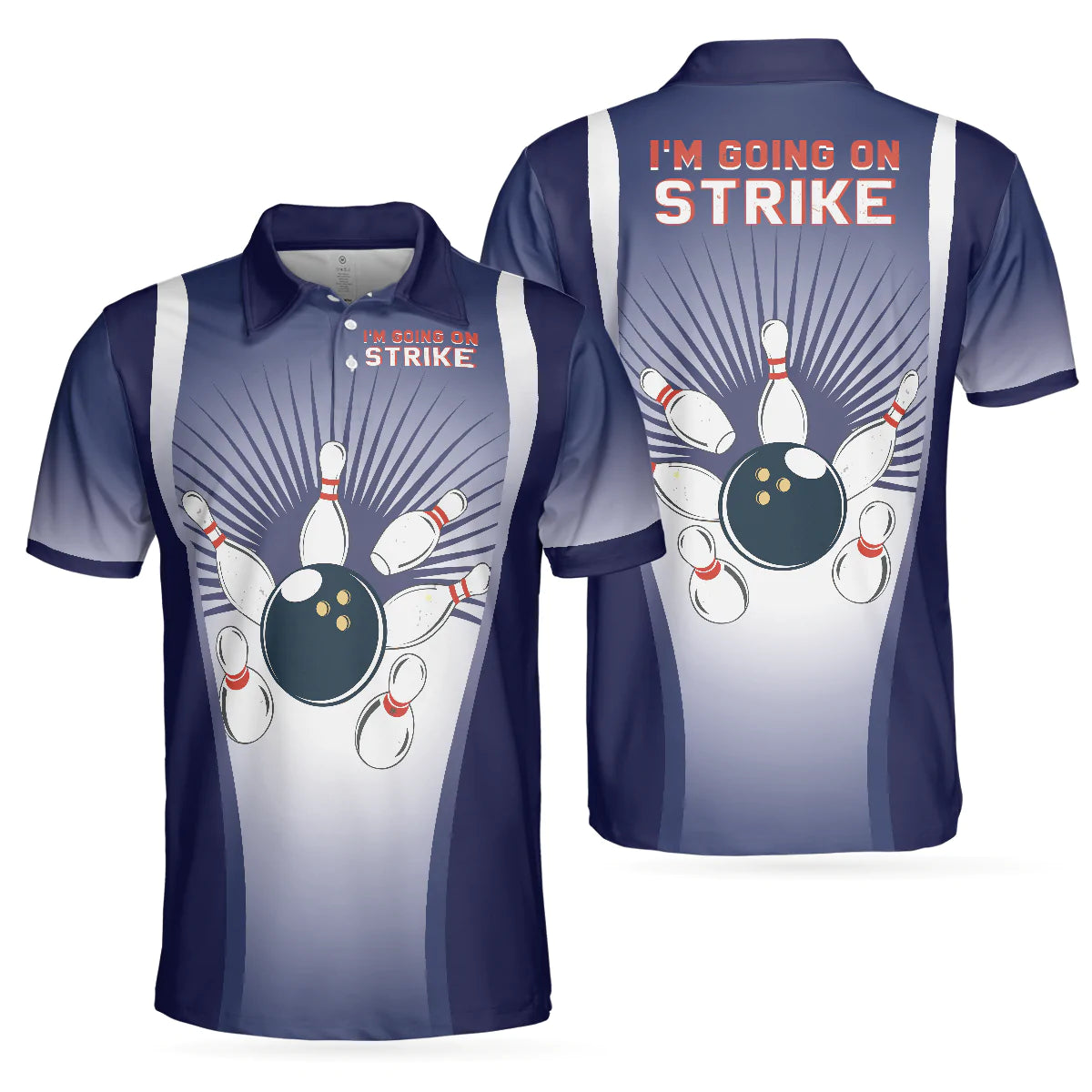 Striking Bowling Men Polo Shirt, I'm Going On Strike Bowling Polo Shirt, Best Bowling Shirt For Men, Gift For Bowling Lovers