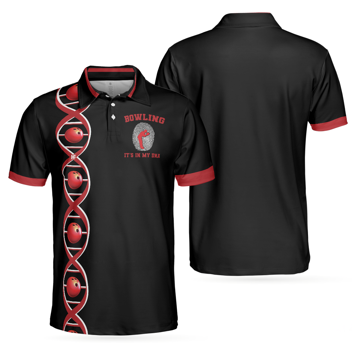 Bowling Men Polo Shirt - Bowling It's In My DNA Polo Shirt, Swag Bowling Polo Shirt For Men - Perfect Gift For Friend, Family, Bowling Lovers