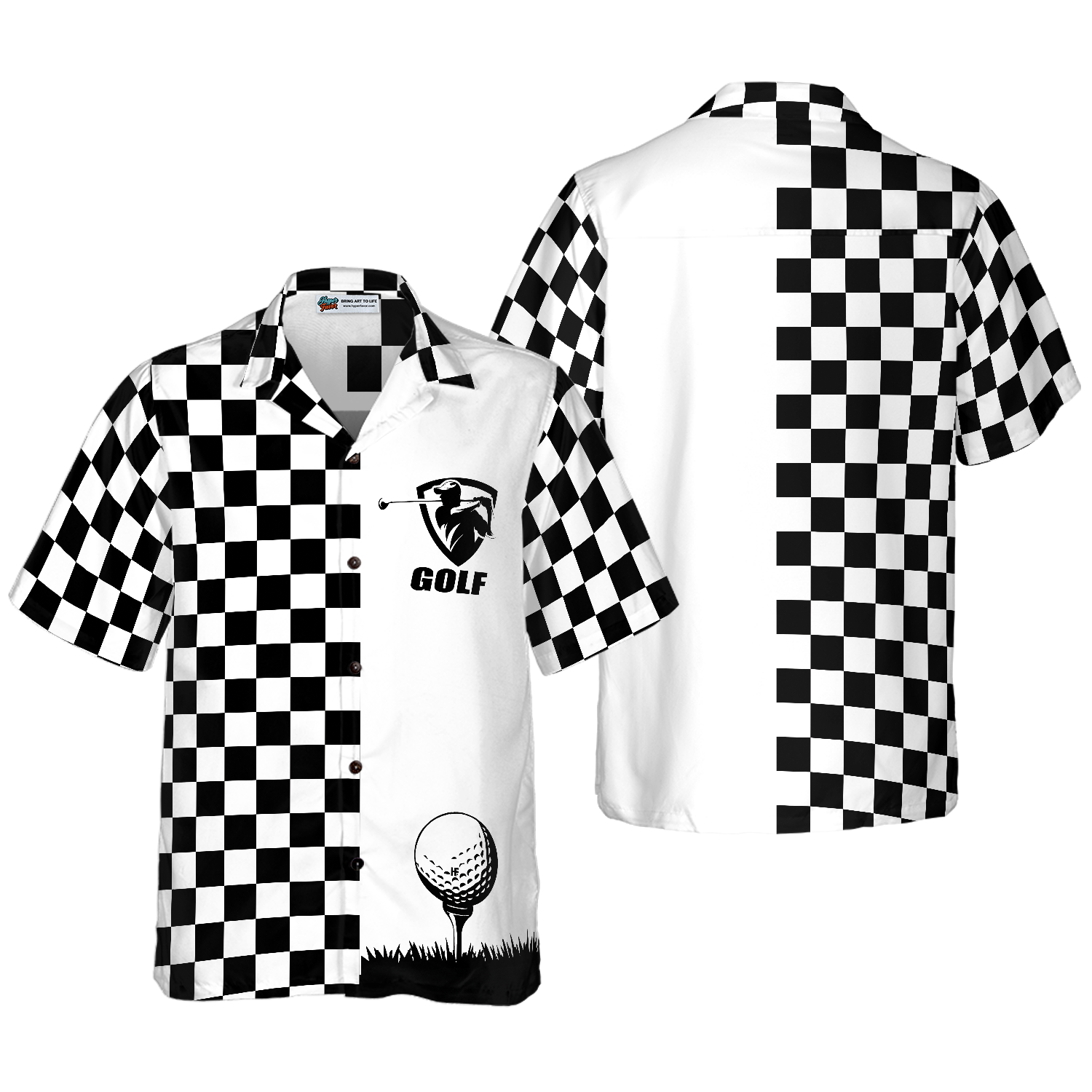 Checkboard Style Golf Hawaiian Shirt, Best Gift For lover, Friend, Family