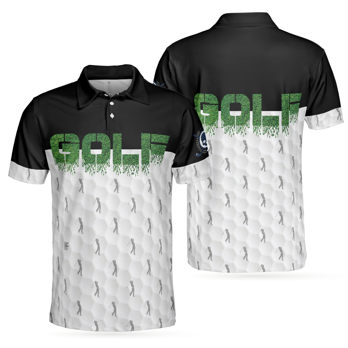 Funny Golfer Seamless Pattern Golf Men Polo Shirt, Golf Shirt For Men, Best Gift For Golfers