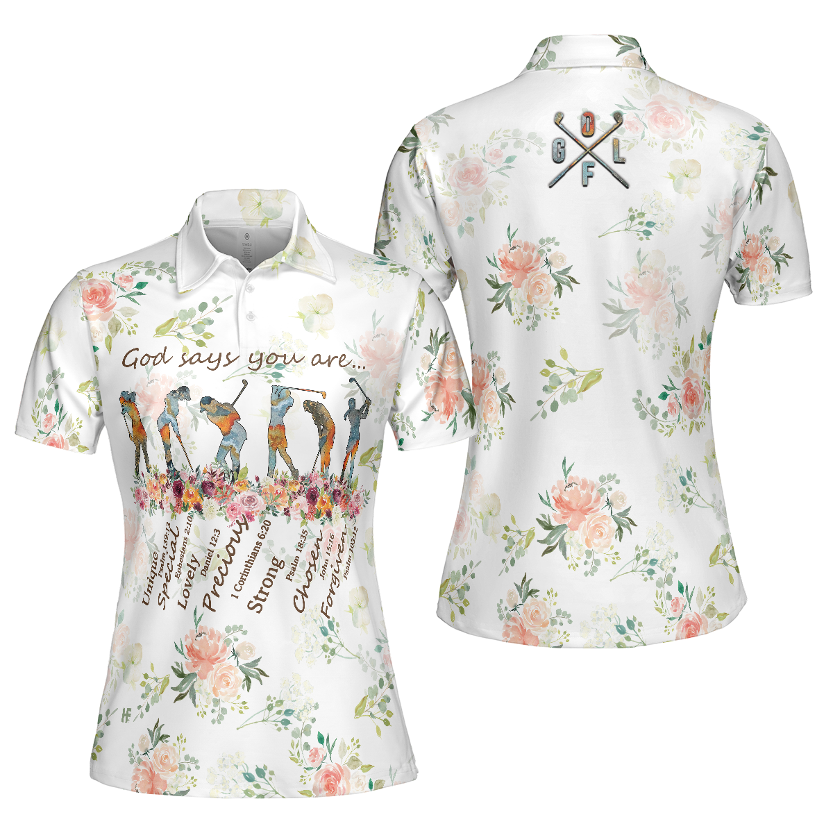 Ladies floral cheap polo shirts