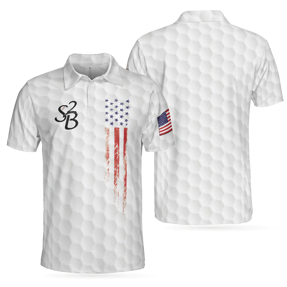 American Flag Men Polo Shirt, Golf 4th Of July Polo Shirt, Cool Golf Gift For Beer Lovers