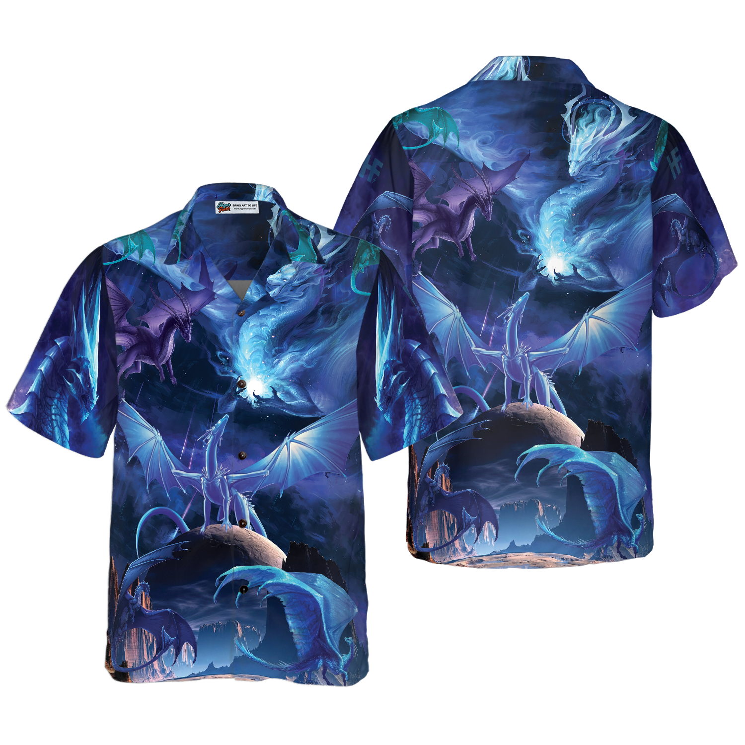 Blue Universe Dragon Hawaiian Shirt, Best Gift For lover, Friend, Family