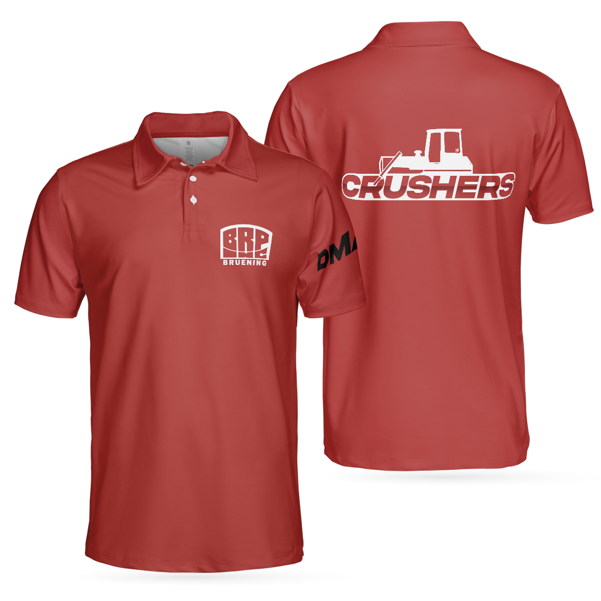 Bowling Men Polo Shirt - Bruening Crushers Bowling Team Polo Shirt - Best Gift Ideas For Bowling Lover - Gift For Friend, Family