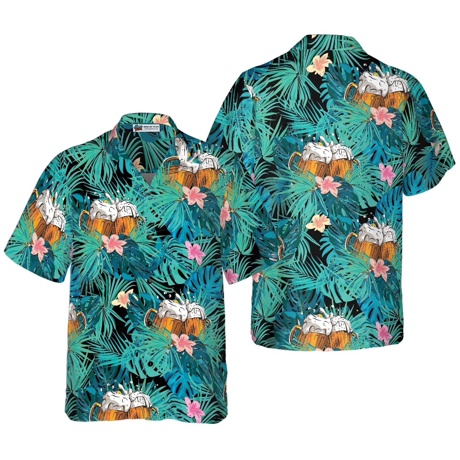 Beer Tropical Hawaiian Shirt, Beer Tropical Summer Flowers And Leaves Aloha Shirt For Men And Women, Perfect Gift For Beer Lovers, Friends, Husband, Boyfriend, Family