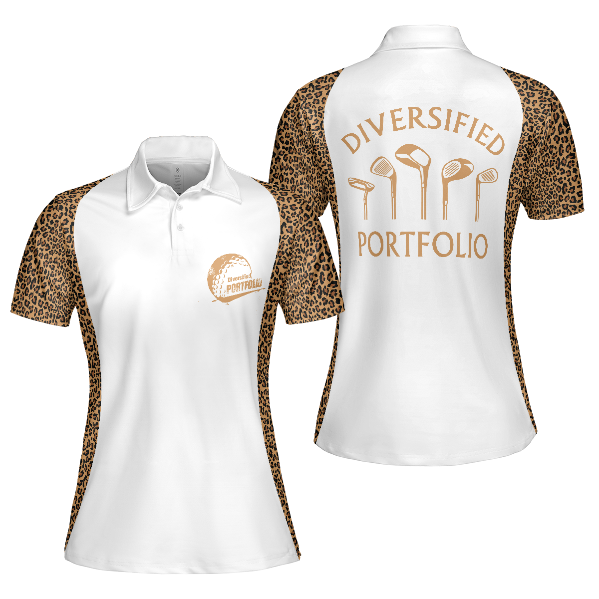 Diversified Portfolio Short Sleeve Women Polo Shirt, Goft Gift For Ladies, Polo Shirt For Women Golfers