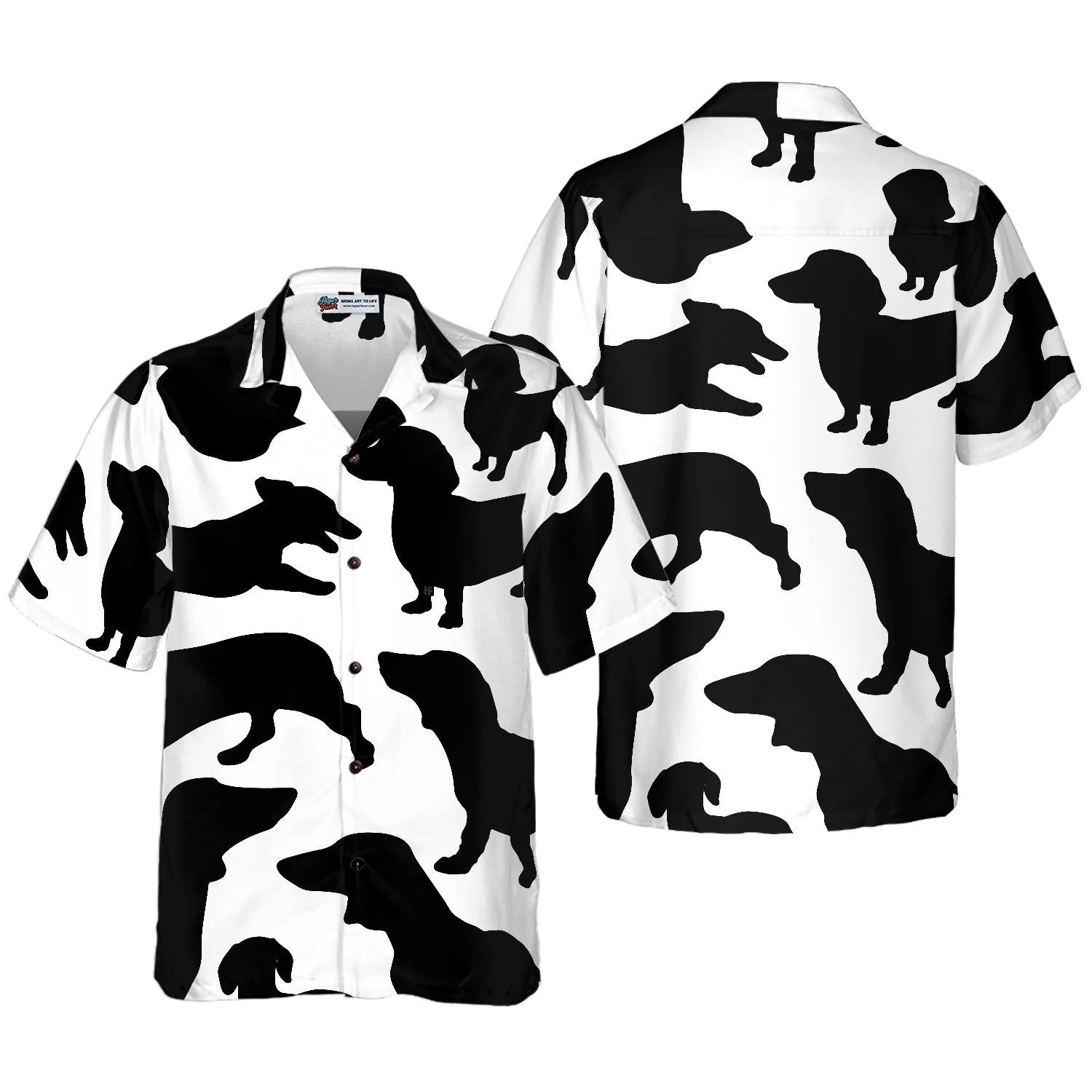 Black And White Dachshunds Hawaiian Shirt, Dachshunds Hawaiian Shirt For Men & Women - Perfect Gift Dog Dad, Dog Mom, Dog Lover Family, Friends