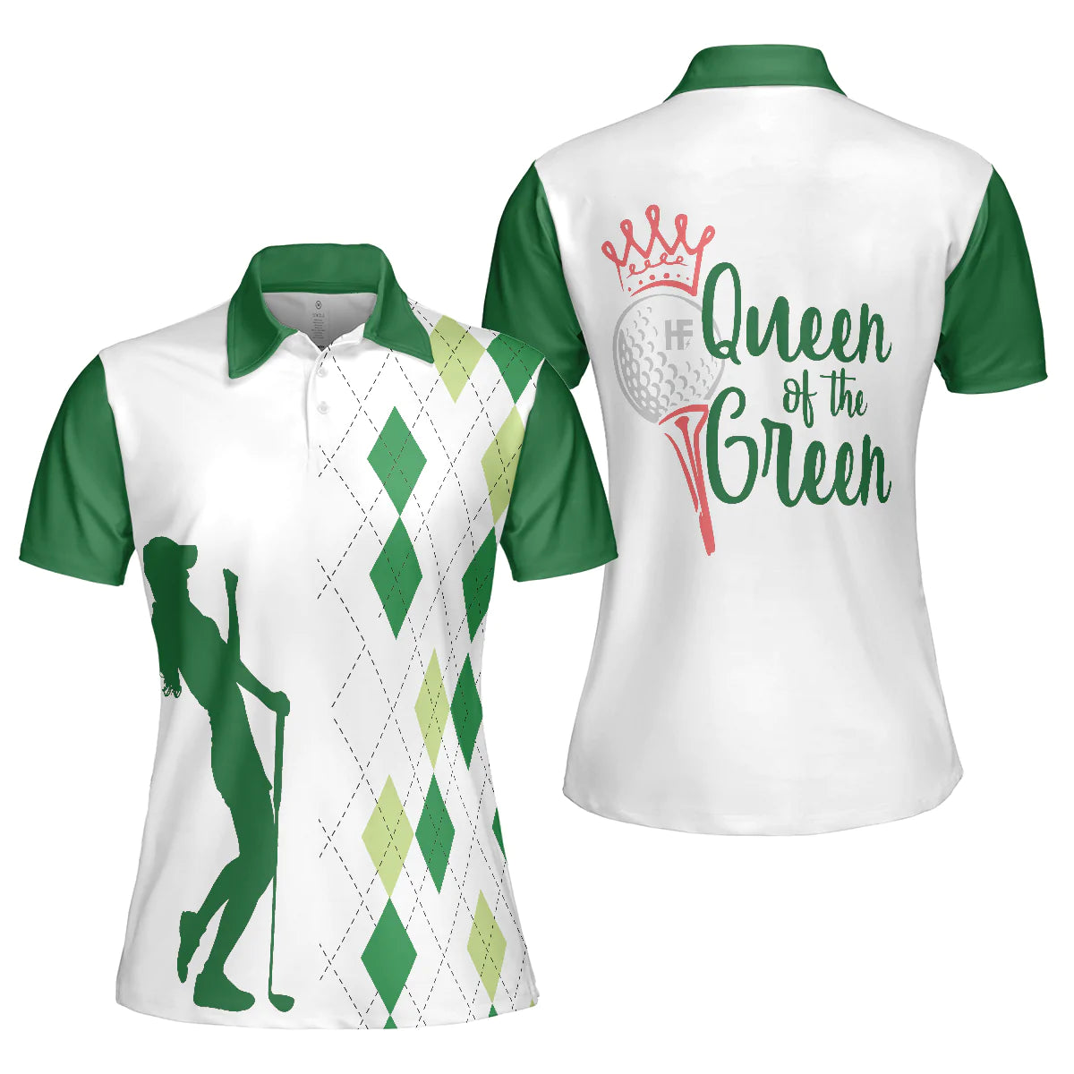 Queen Of The Green Short Sleeve Women Polo Shirt - Gift For Golfer