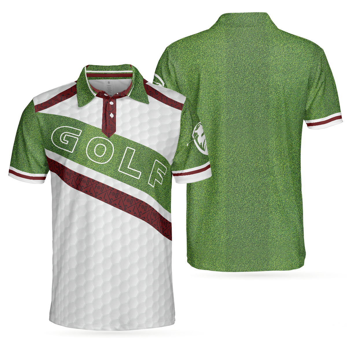 White And Green Men Golfer Golf Polo Shirt, Unique Golf Shirt For Men, Cool Gift For Golfers - Perfect Gift For Men