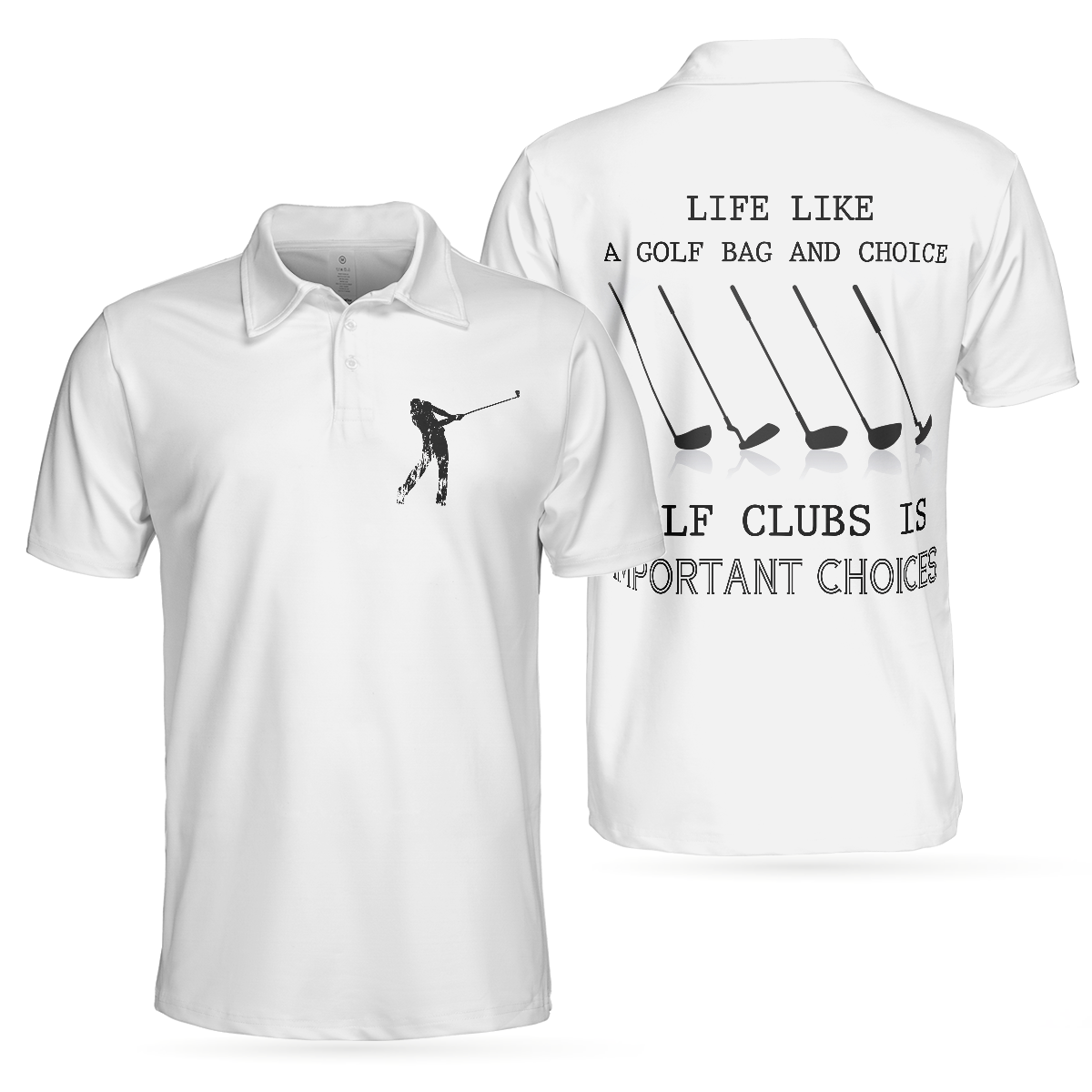 Golf Life Golf Club Is Important Choices Polo Shirt For Men, White Funny Golfing Polo Shirt, Best Gift For Men