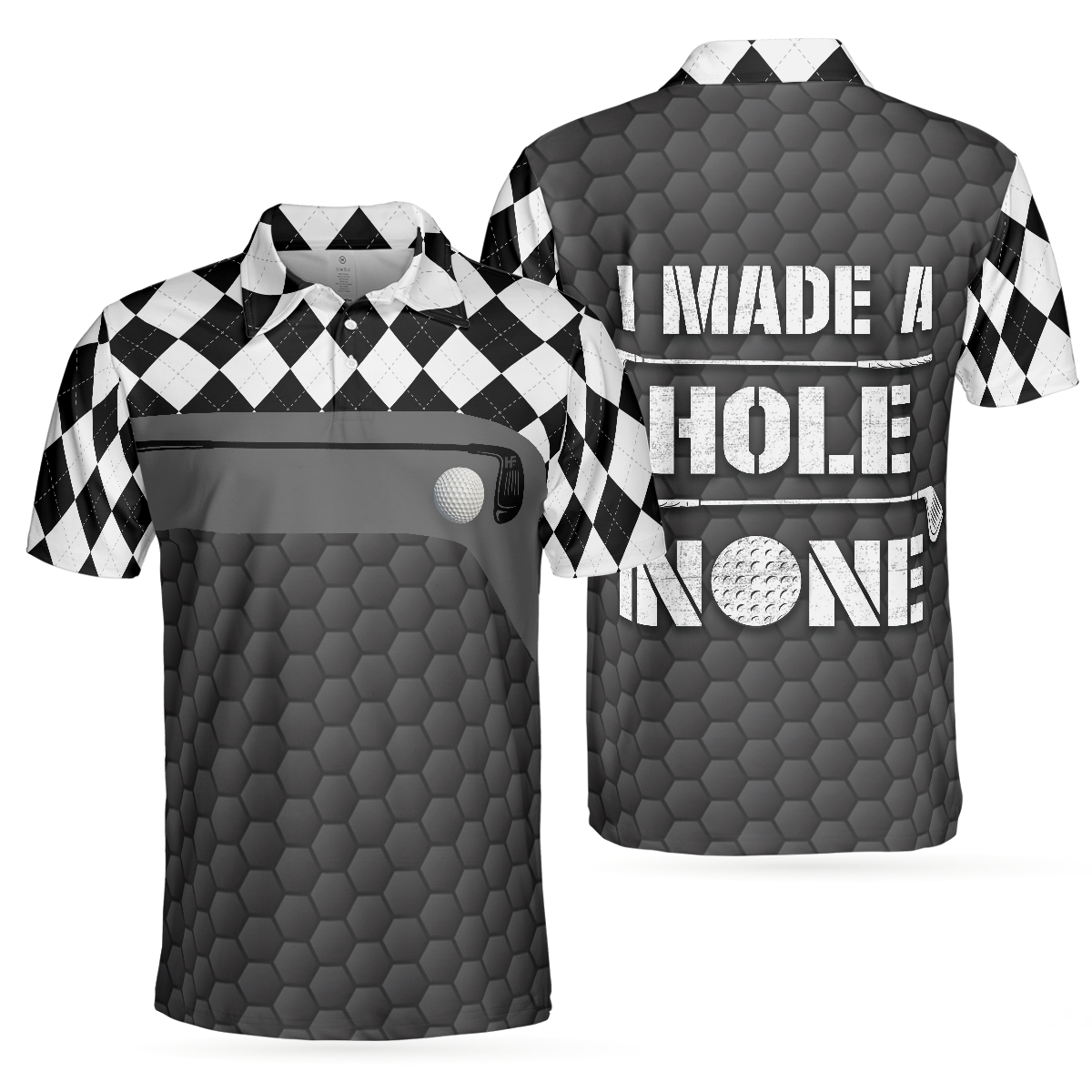 Golf Men Polo Shirt, I Made A Bogey On Every Hole Argyle Polo Shirt - Best Gift For Golf Lovers