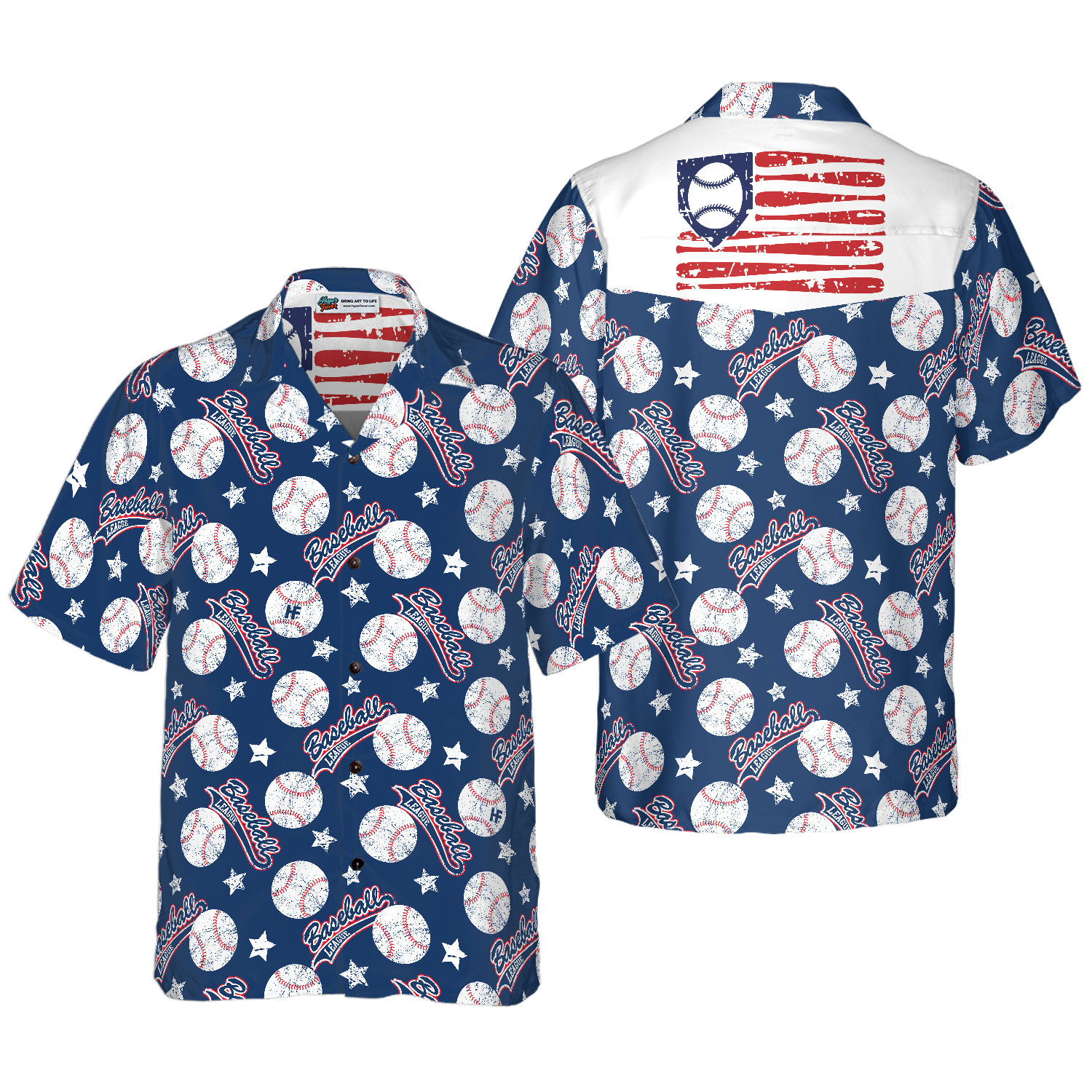 Baseball Star, US Flag Hawaiian Shirt, Best Gift For Baseball Players, Friend, Family