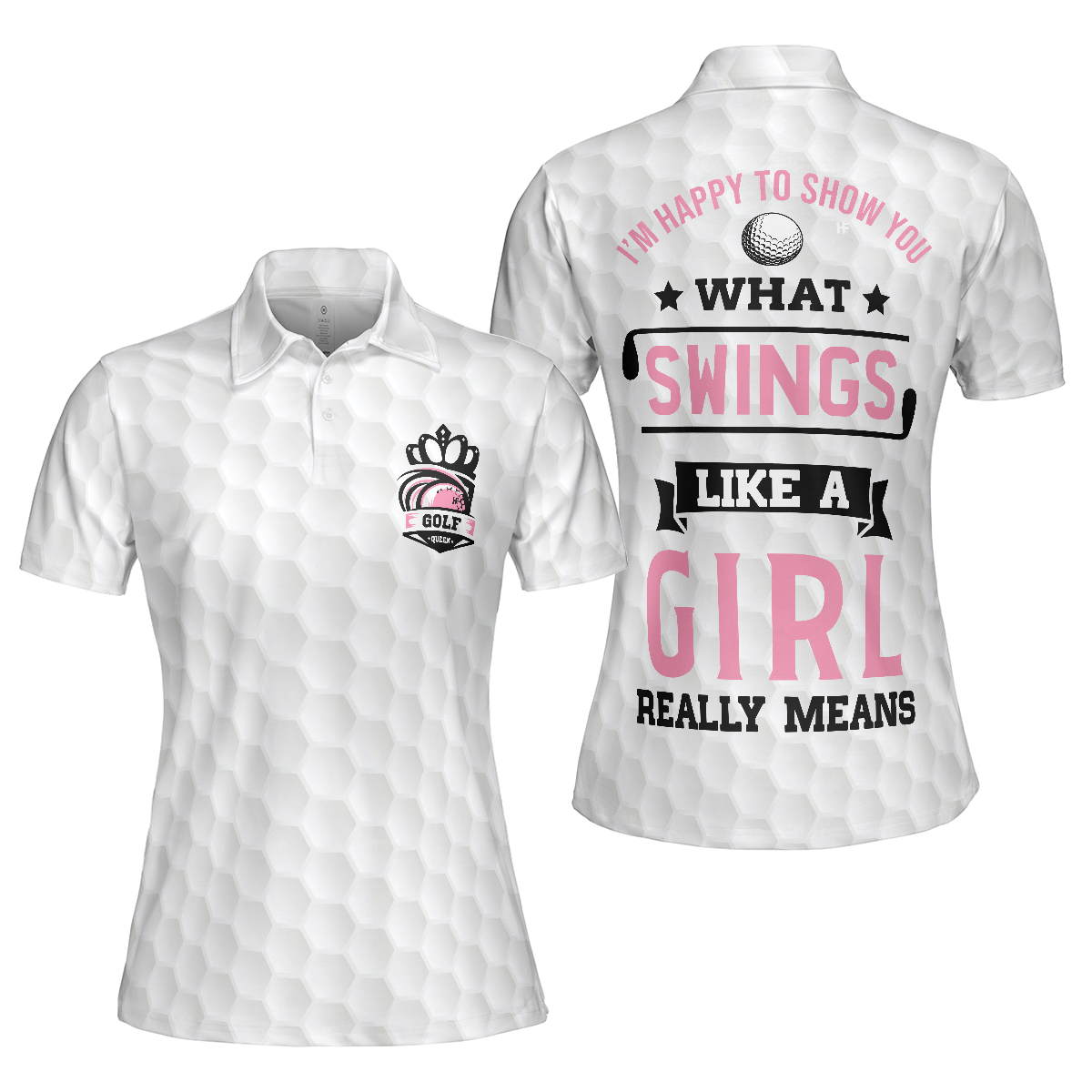 What Swings Like A Girl Really Means Short Sleeve Women Polo Shirt - Perfect Gift For Women