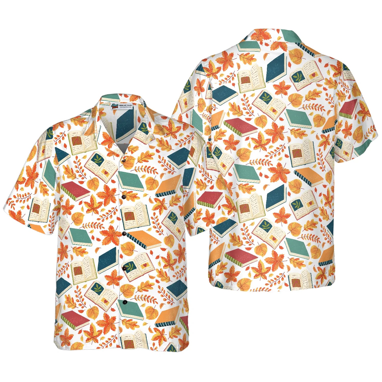 Autumn Pattern Back To School Teacher Hawaiian Shirt, Autumn Is Time To Back To School Aloha Shirt for Men And Women, Best Gift For Teachers, Students