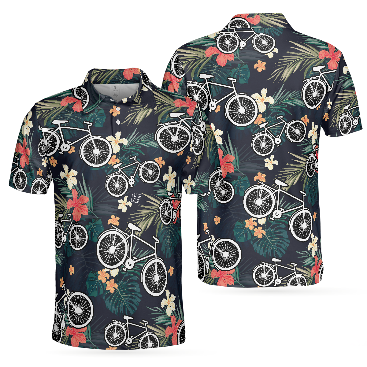 Tropical Bike Polo Shirt, Tropical Cycling Themed Shirt For Bike Lovers, Funny Cycling Shirt Design - Perfect Gift For Men