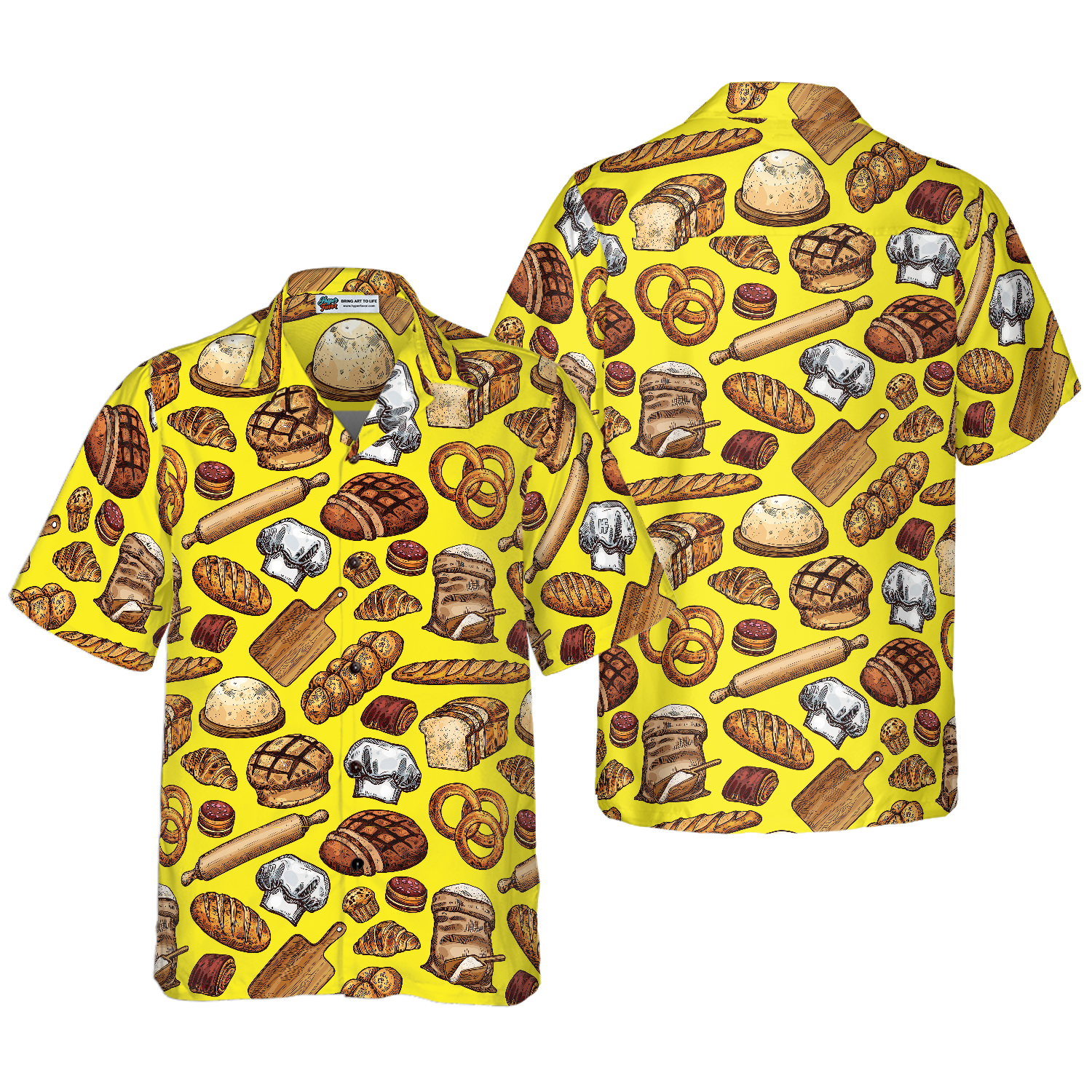 Bread And Pastry Food Hawaiian Shirt, Best Gift For Husband, Wife, Boyfriend, Girlfriend, Friend, Family