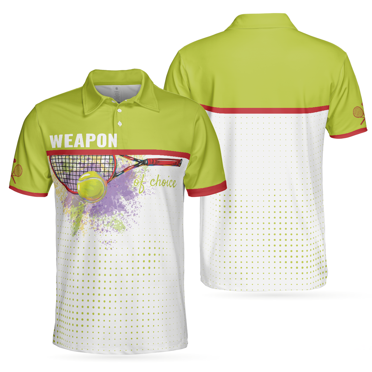 Weapon Of Choice Short Sleeve Polo Shirt, Tennis Racket Hit The Ball Polo Shirt, Best Golf Shirt For Men - Perfect Gift For Men, Tennis Players