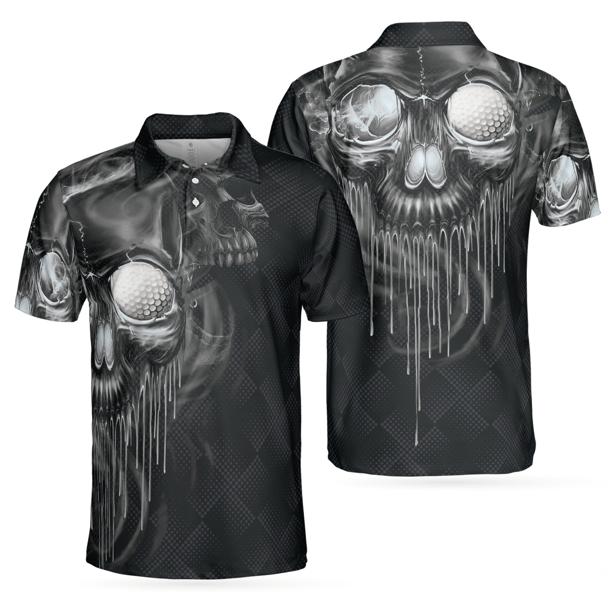 Golf Skull And Smoke Men Polo Shirt, Best Golf Shirt For Men - Best Gift For Golfers