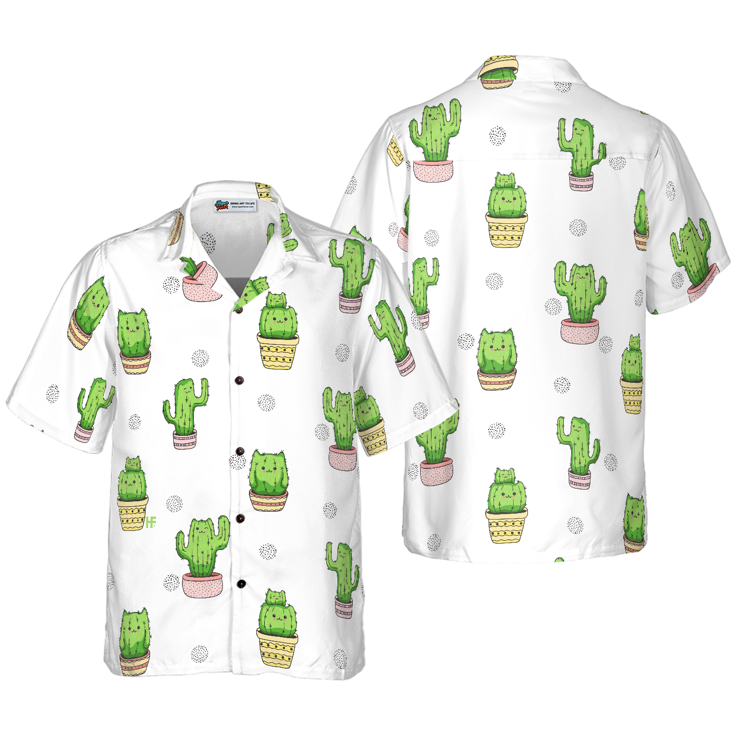 Cactus Cats Hawaiian Shirt, Best Gift For Husband, Wife, Boyfriend, Girlfriend, Friend, Family