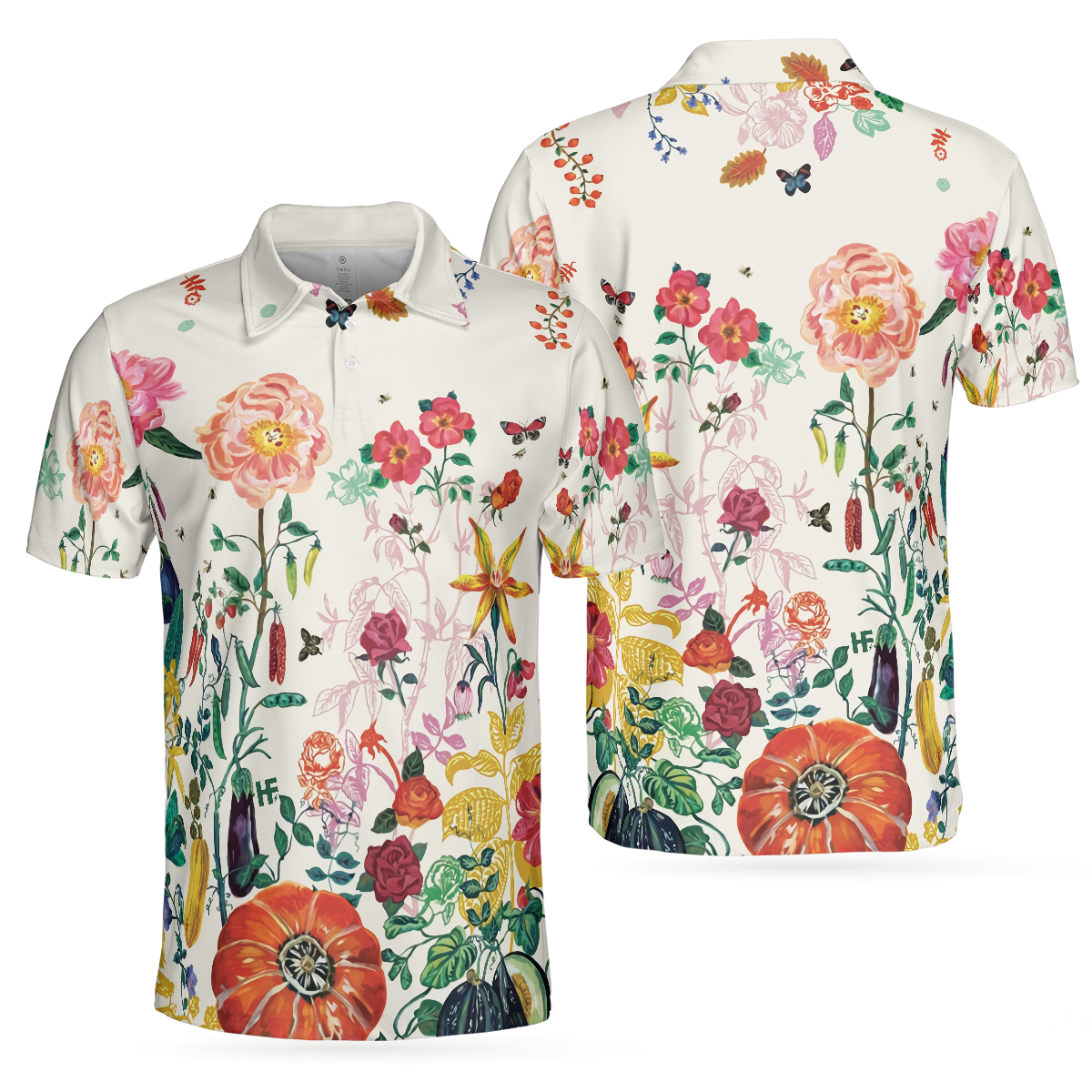 floral summer polo