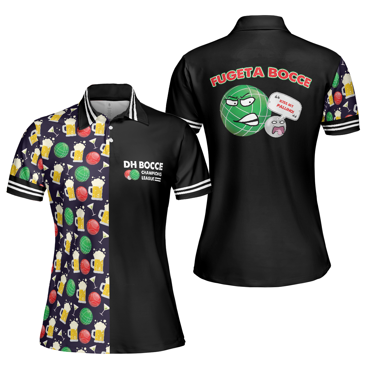 DH BOCCE Champions League,  Short Sleeve Women Polo Shirt, Best Gift For Champions League Lover, Gift For Women