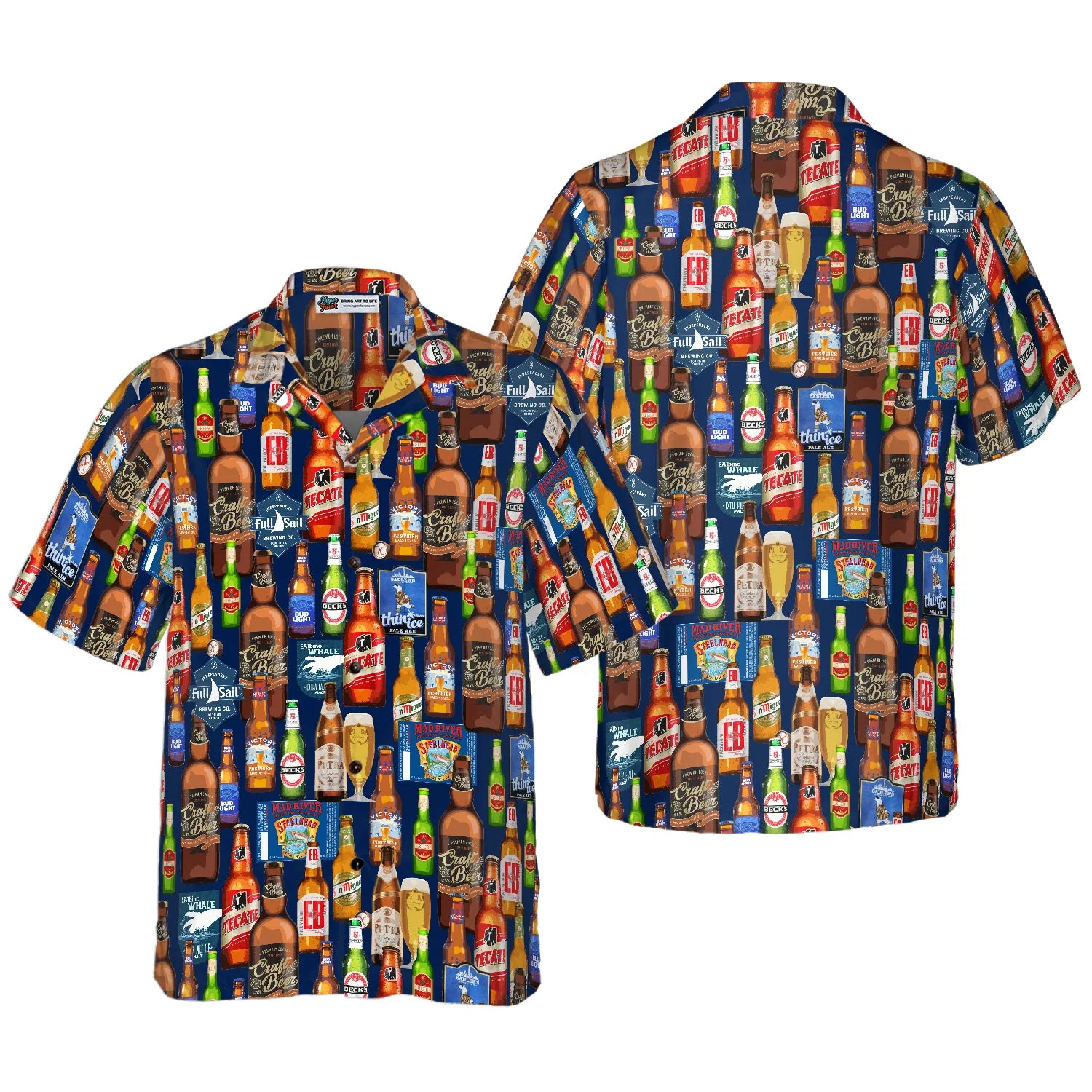 Beer Hawaiian Shirt, Colorful Kind Of Beers Hawaiian Shirt, Beer Mug Tropical Summer Aloha Shirt For Men, Perfect Gift For Beer Lovers, Friends, Husband, Boyfriend, Family