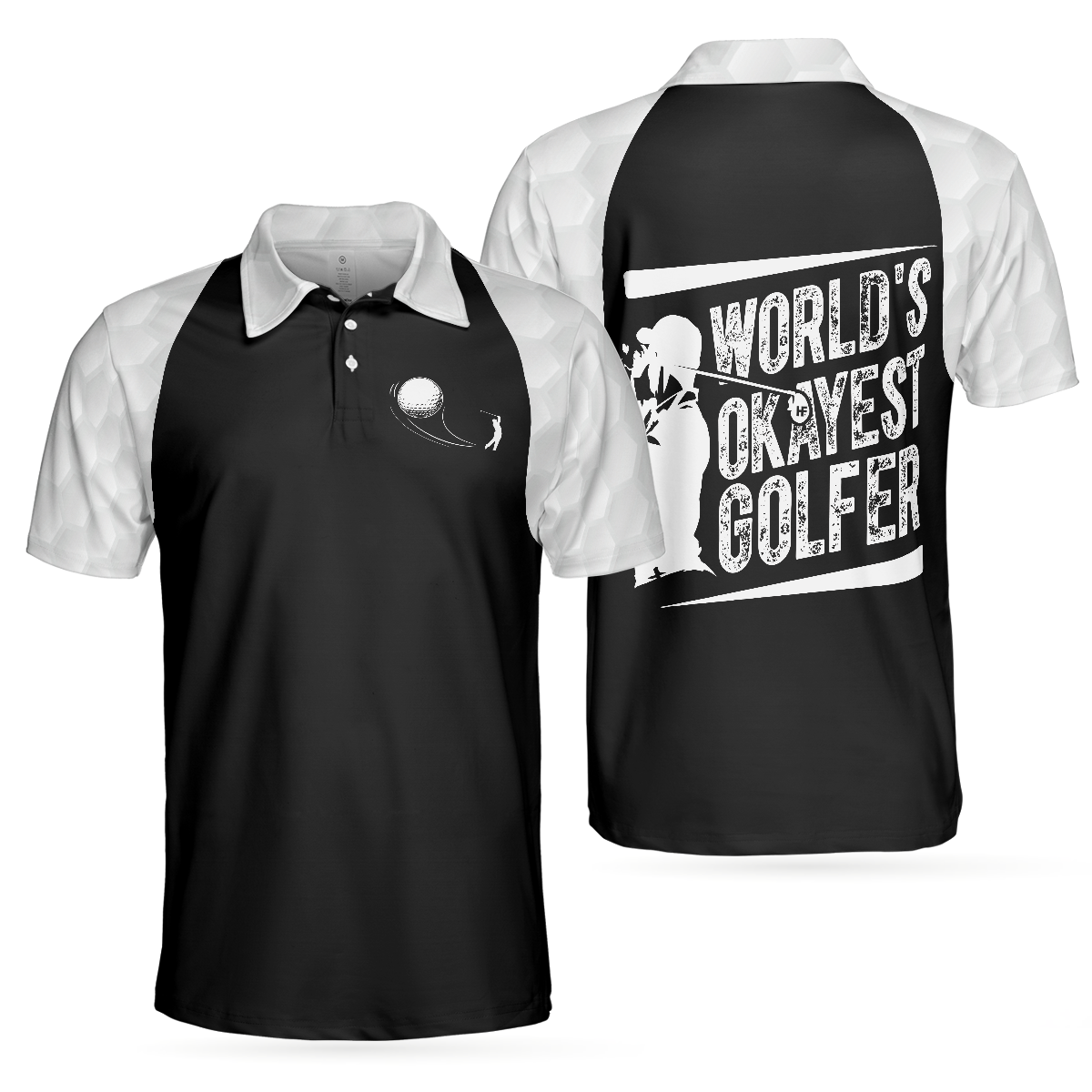 World's Okayest Golfer Polo Shirt, Basic Golf Shirt Design For Men, Funny Golf Shirt With Sayings - Perfect Gift For Men