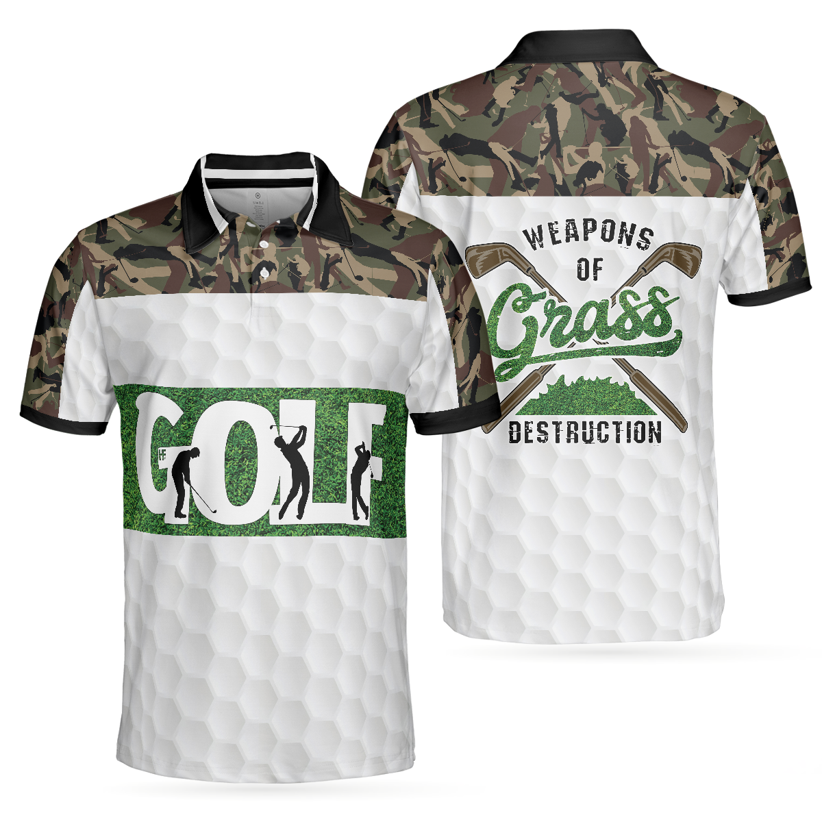 Weapon Of Grass Destruction Golf Polo Shirt, Smart Golf Shirt For Men - Perfect Gift For Men, Golfers