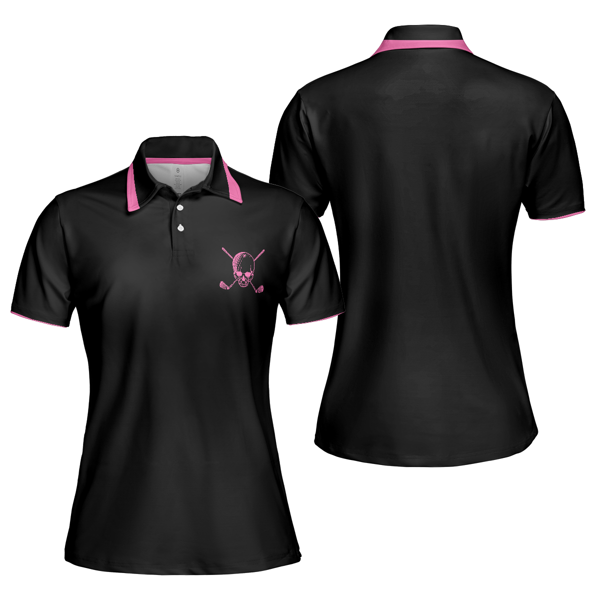 Golf Skull Women Shirt Short Sleeve Women Polo Shirt - Best Gift For Female Golf Lovers