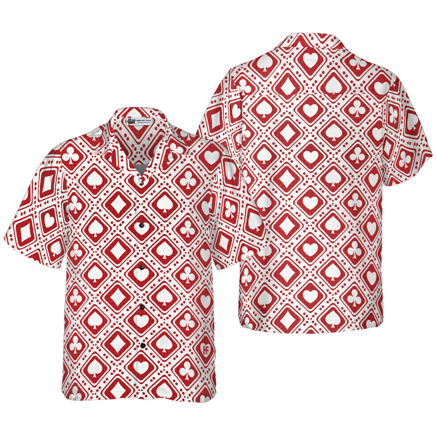 Casino Red Pattern Hawaiian Shirt, Best Gift For Husband, Wife, Boyfriend, Girlfriend, Friend, Family