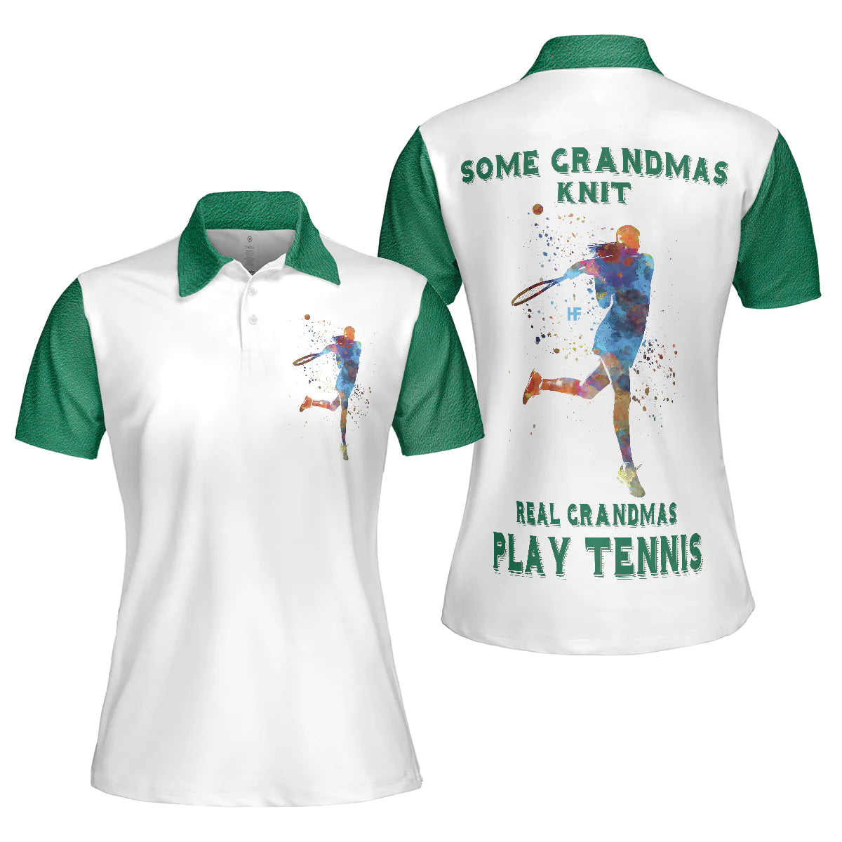 Real Grandmas Play Tennis Women Short Sleeve Polo Shirt, Cool Tennis Polo Style Shirt, Best Tennis Gift For Women