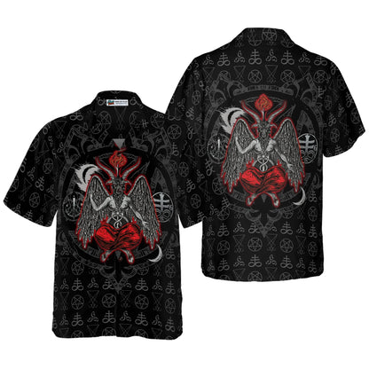 Baphomet Demon Satanism Pentagram Hawaiian Shirt, Satanism Symbol Aloha Shirt Summer For Men & Women, Best Gift For Satanism, Summer, Husband, Boyfriend, Wife, Girlfriend