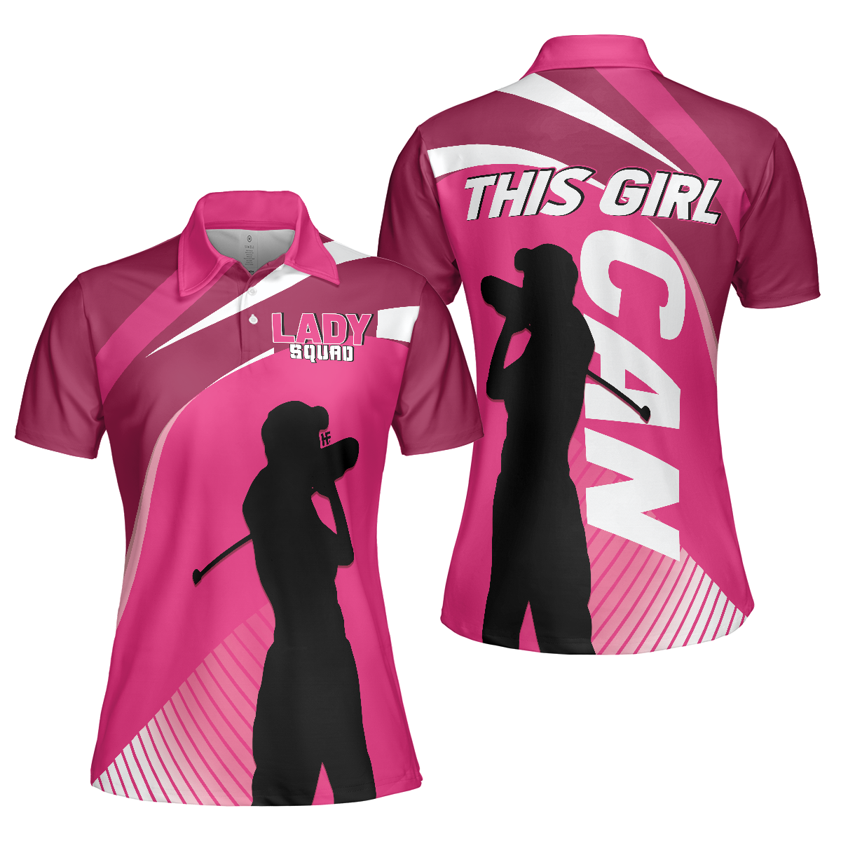 This Girl Can Golf Girl V2 Short Sleeve Women Polo Shirt, Pink Golf Shirt For Ladies, Cool Female Golf Gift - Perfect Gift For Women