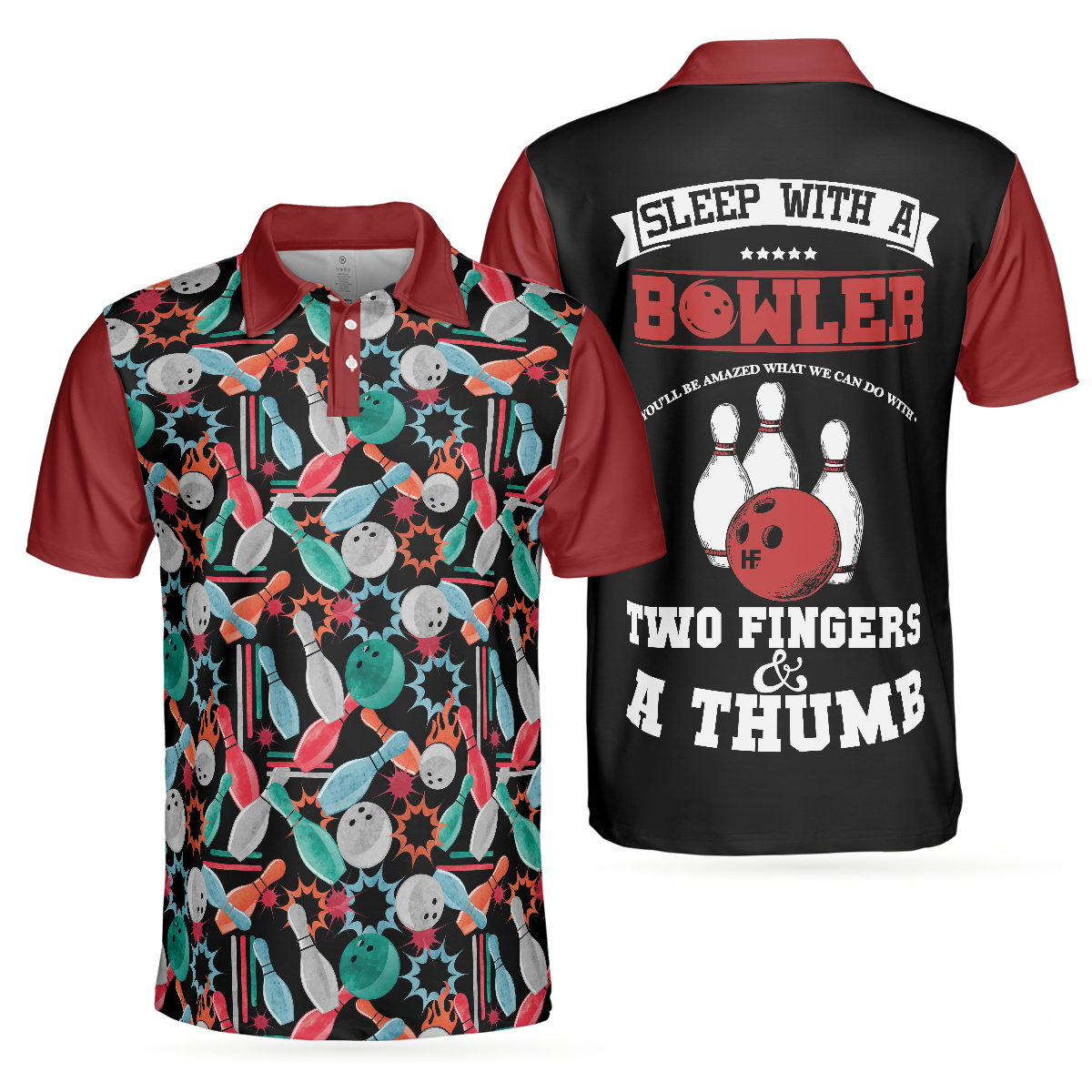 Sleep With A Bowler You'll Be Amazed Polo Shirt, Colorful Tenpin Bowling Shirt Design, Best Gift Idea For Bowlers - Perfect Gift For Men, Bowlers