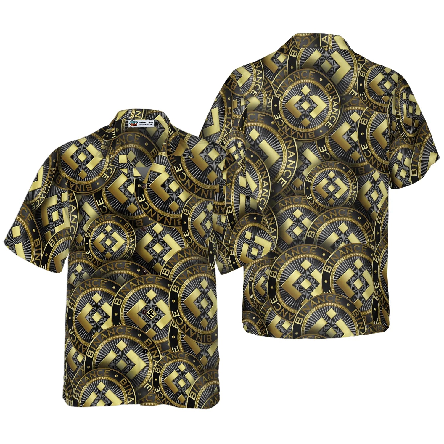 Binance Coin Golden Coin Hawaiian Shirt, Best Gift For Husband, Boyfriend