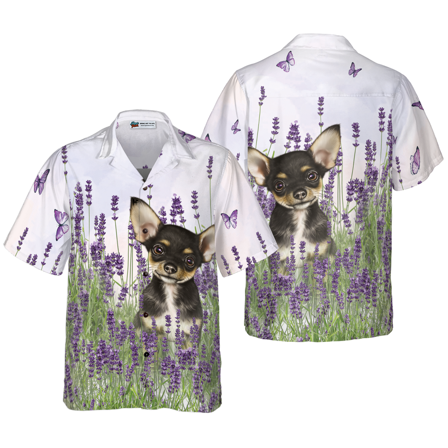 Chihuahua Lavender Hawaiian Shirt, Best Gift For Chihuahua Lover, Husband, Wife, Boyfriend, Girlfriend, Friend, Family