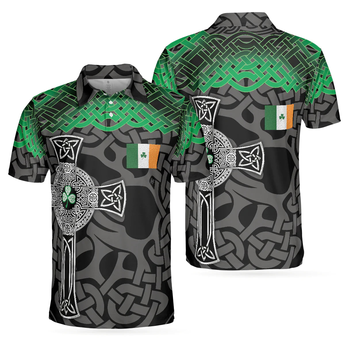 Irish St Patrick's Day Men Polo Shirt, Best Saint Patricks Themed Shirt, Cool Gift Idea For Irish Friends