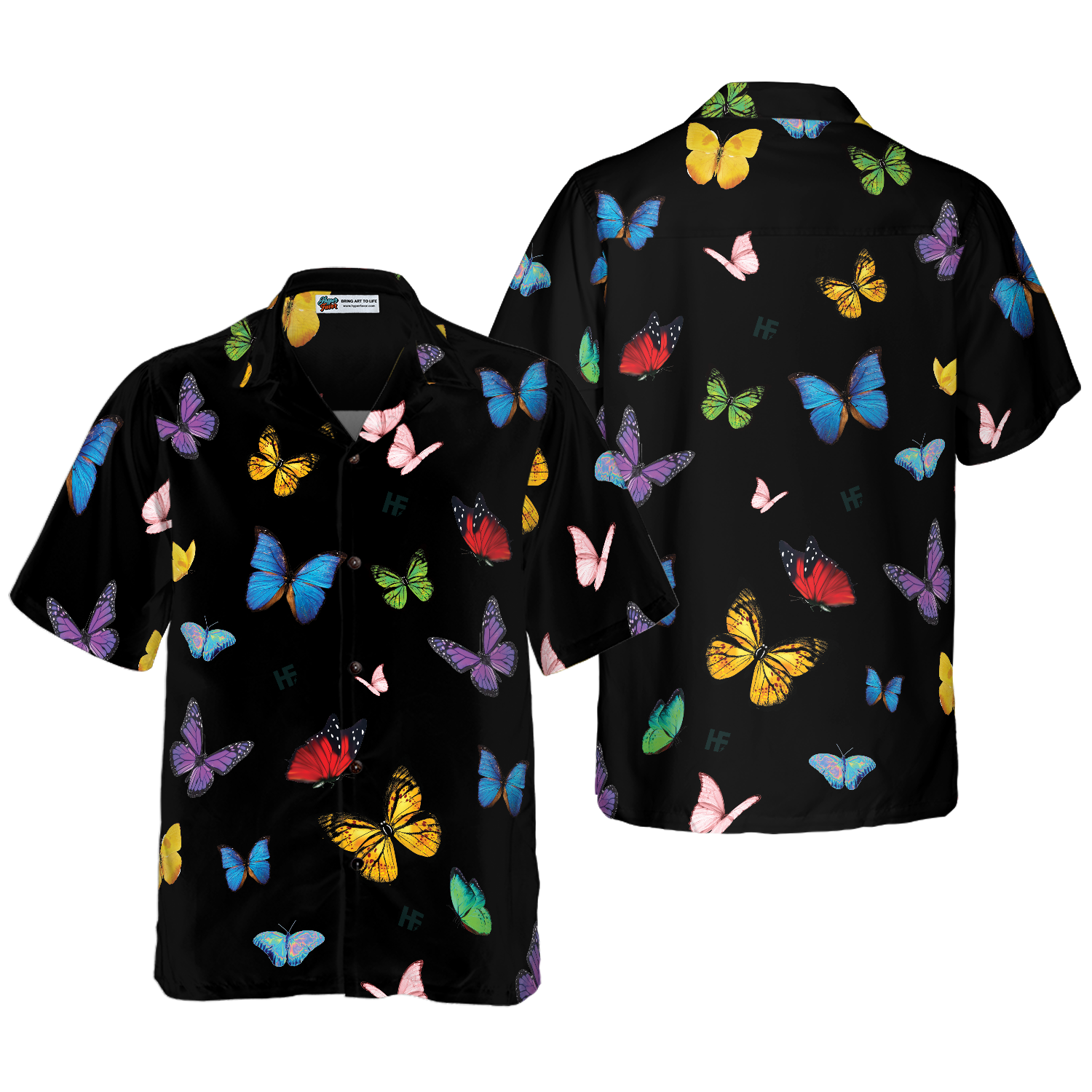 Butterfly Seamless Pattern Hawaiian Shirt, Best Gift For Husband, Wife, Boyfriend, Girlfriend, Friend, Family