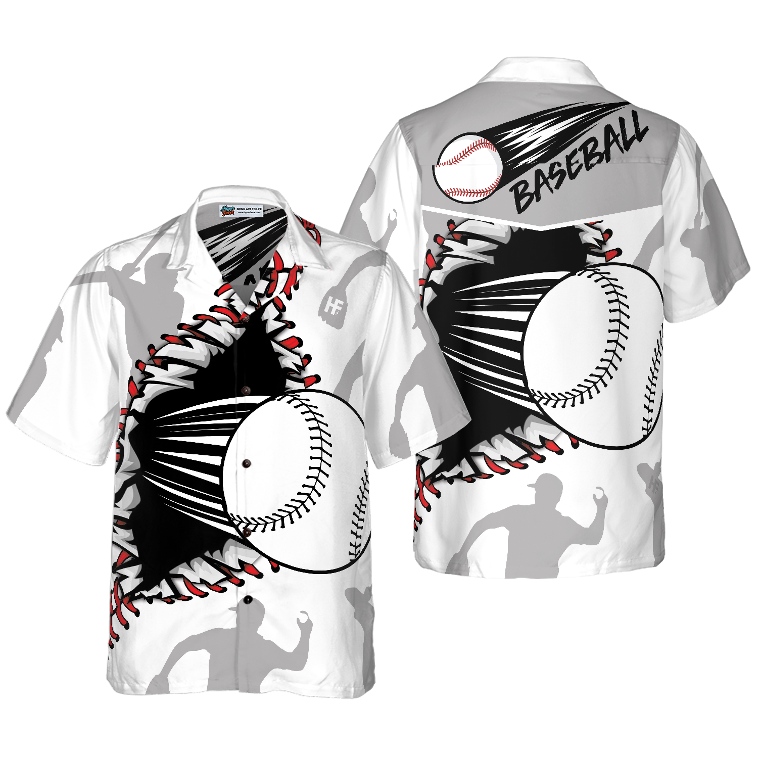 Baseball Wear Out Pattern Hawaiian Shirt, Best Gift For Baseball Player, Husband, Wife, Boyfriend, Girlfriend, Friend, Family