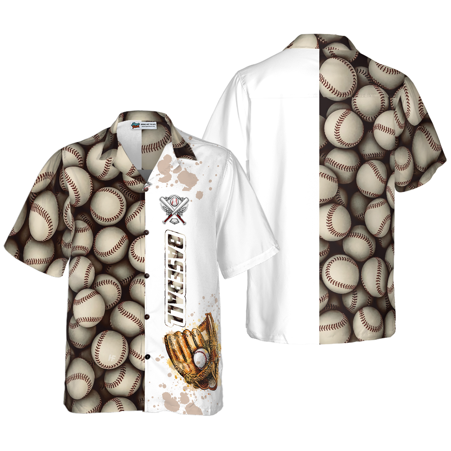 Baseball Pattern And Logo Hawaiian Shirt, Best Gift For Baseball Players, Friend, Family