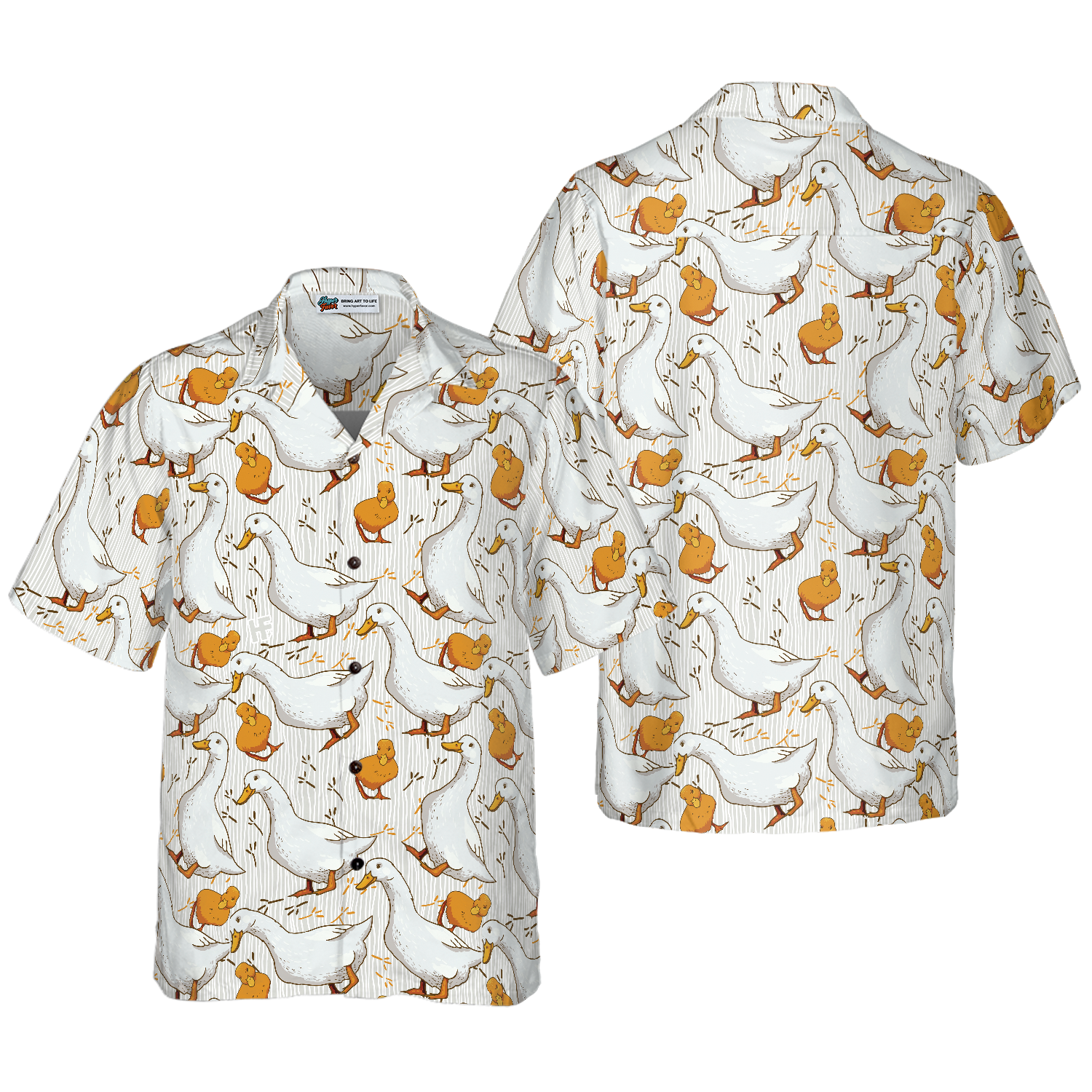 Cartoon Duck Shirt For Men Hawaiian Shirt, Pineapple Hawaiian Shirt, Best Gift For Cartoon Lover, Friend, Family